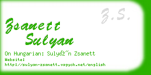 zsanett sulyan business card